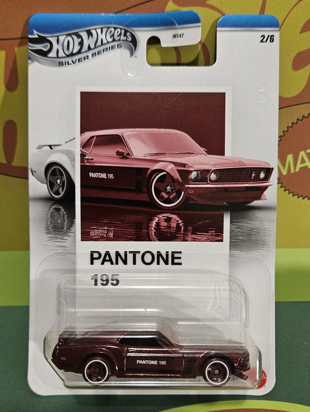 HotWheels Silver Series Pantone 195 "69 Ford Mustang Collector Car